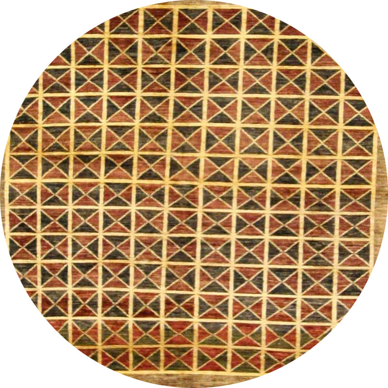 Tapis abstrait moderne 15, Rond 7 pi