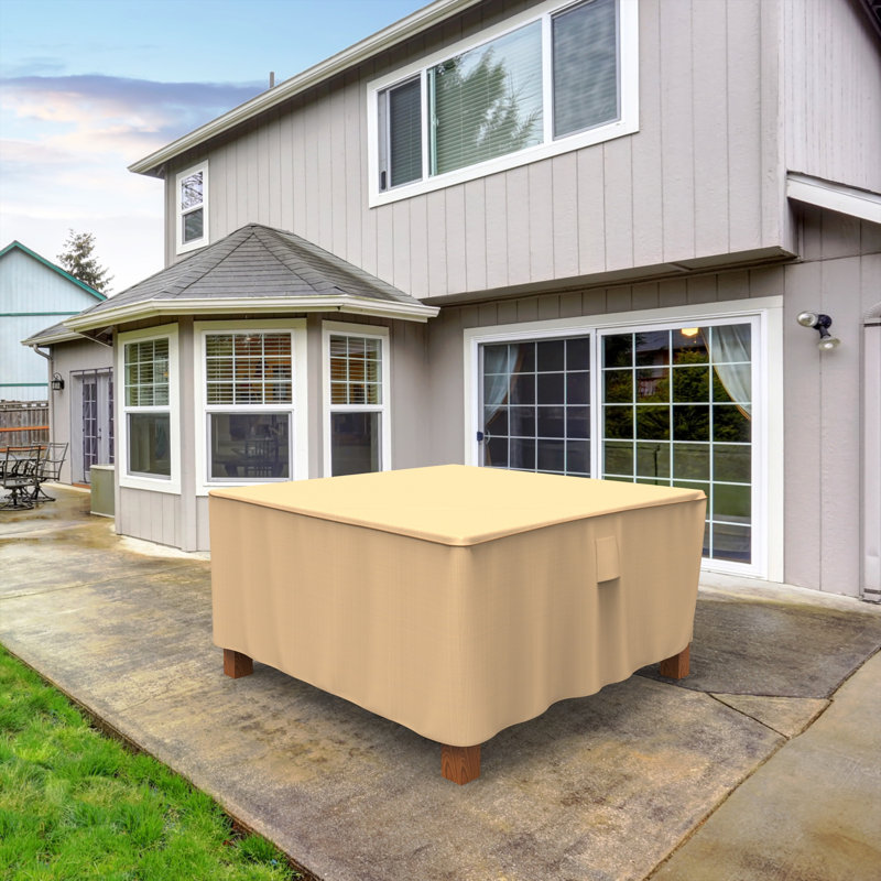 Ivan Outdoor Square Patio Table Cover, 28" H x 60" W x 60" D