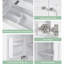 Meuble-lavabo blanc de 30 po sans assemblage requis avec lavabo en céramique, deux portes à fermeture en douceur et tablette réglable, style campagne moderne