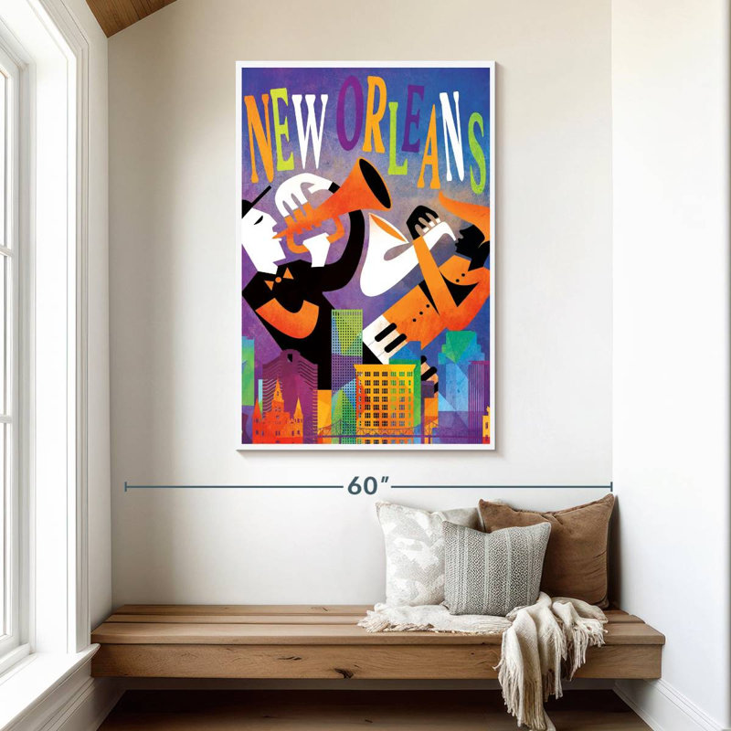 New Orleans Music, H 48 po x l 32 po