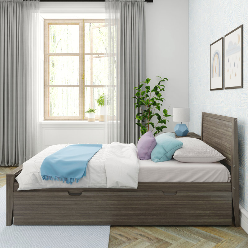 Lit gigogne en bois massif Rosenthal, Argile, Simple
