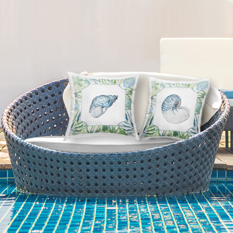 Ensemble de 2 coussins d'extérieur Seaweed