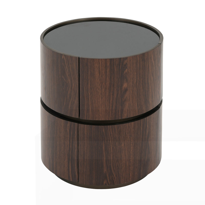 High-Grade Double-Layer Storage Round Side Table