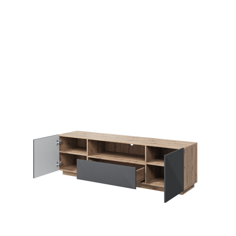 Menelik TV Stand for TVs up to 55", Artisan/Rivier Stone