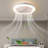 Jahcure 19.7" LED Standard Ceiling Fan with Remote/APP Control, Low Profile Ceiling Fan with Light, Flush Mount Ceiling Fan-1825689243