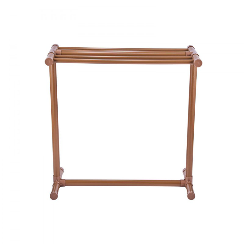 Porte-serviettes de piscine, 5 barres, organisateur de rangement extérieur autoportant en forme de T en PVC, Bronze
