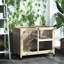 Remise en bois naturel avec roulettes - imperméable, compacte, pour les petites pièces