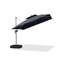 Parasol en porte-à-faux carré 120 po avec base à roulettes, 120 po, gris-425194812-458199435