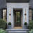 35 Inches Outdoor Linear Wall Sconce Led Cylinder Aluminium Glass Black Dimmable-496838194