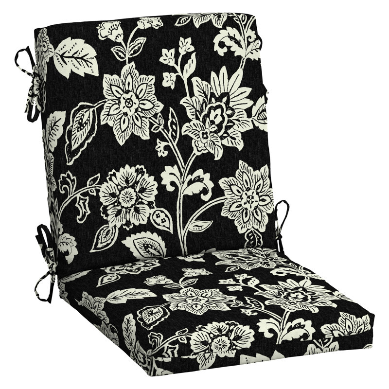 Coussin de chaise d'extérieur 3,5 po ARDEN, Noir, H 3,5 po x l 20 po x P 20 po