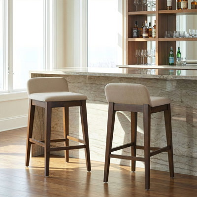 Tabouret de bar et de comptoir rembourré Auliffe