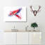 Macaw Parrot In Flight In Abstract - Wrapped Canvas Print-55323689