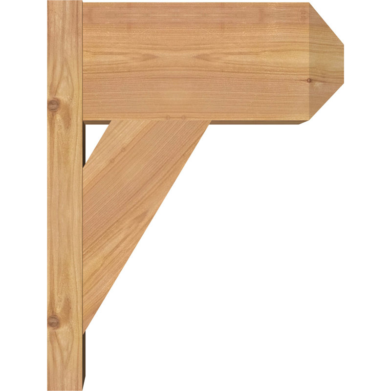 Artisan traditionnel en bois rustique, Cèdre rouge occidental l 7 1/2 po (lisse), P 14 po x H 18 po