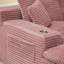 Canapé modulaire rembourré en mousse à compression 98,4 po avec méridienne et poche latérale-97042053-186313020