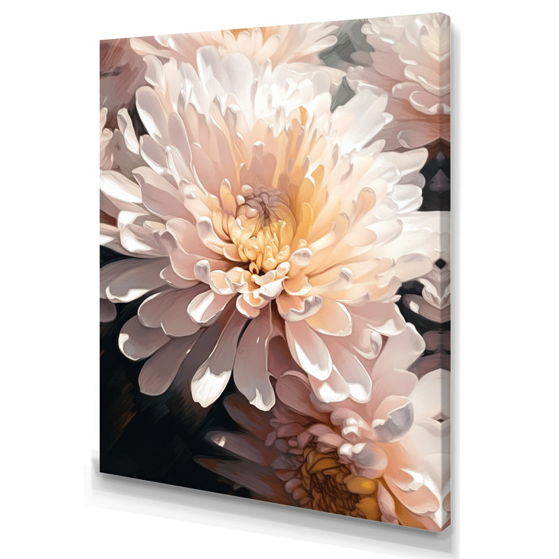 «Dynamic Mums Flowers II», reproduction, H 44 po x l 34 po x P 1,5 po, Toile tendue