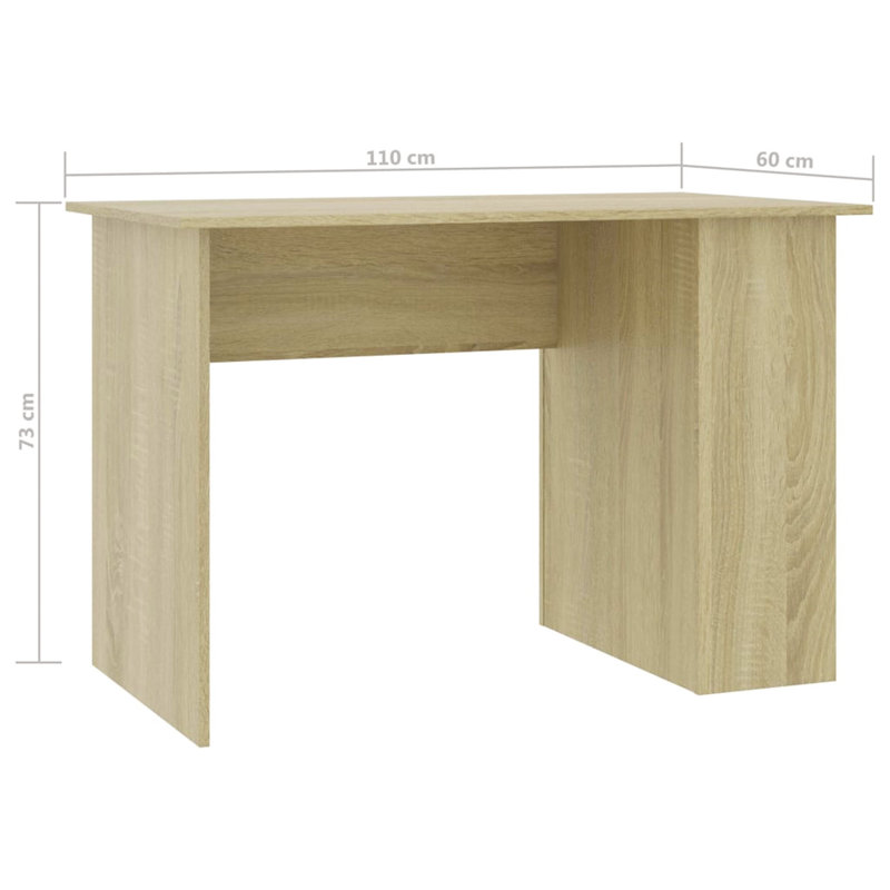 Eonas Writing Desk, Brown, Brown