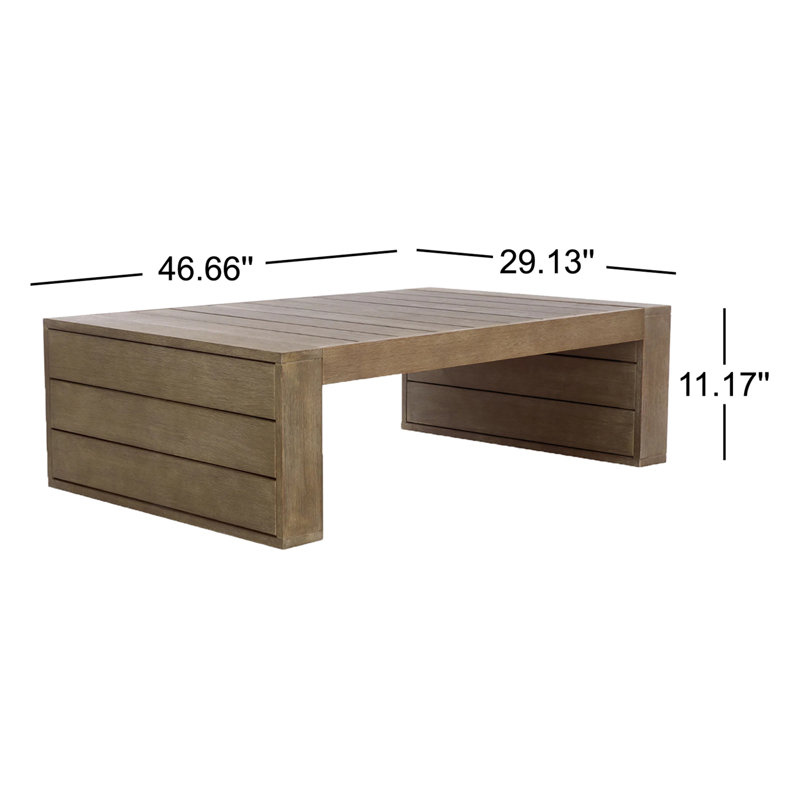 Santiago Eucalyptus Patio Coffee Table