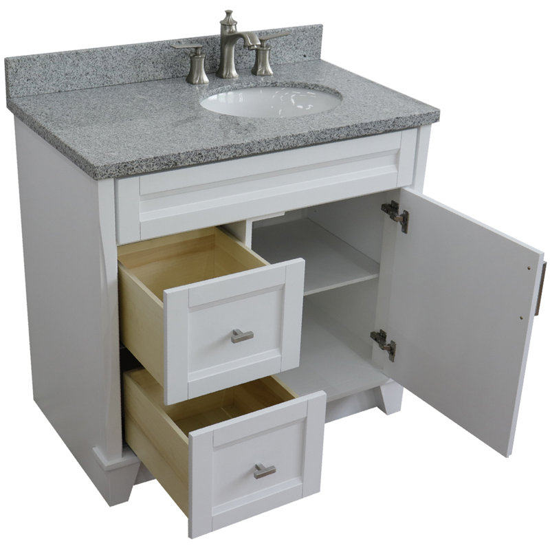 Ensemble de meuble-lavabo simple 37 po Efraim, Gris