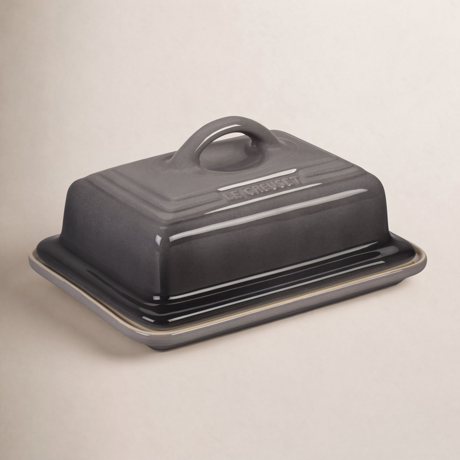 Le Creuset Stoneware Butter Dish, Oyster