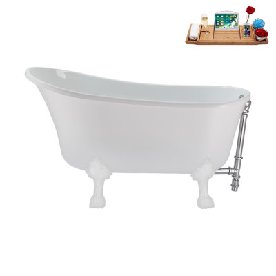 51.2'' x 25.6'' Soaking Acrylic Bathtub