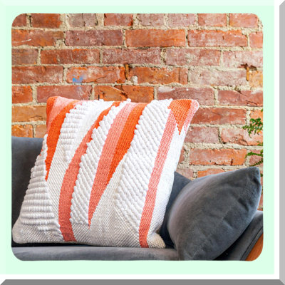 Luxury Cotton Tufted Coral Throw Pillow - Soft Decorative Textured Cushion for Stylish Home Decor - Modern Woven Design - 1 Pack