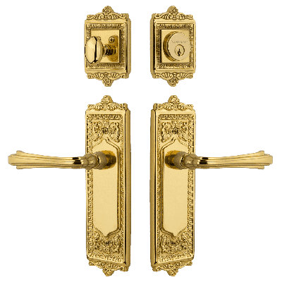 Nostalgic Warehouse Egg & Dart Entry Set with Fleur Lever