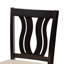 Upholstered Counter Stool with Solid Wood Frame