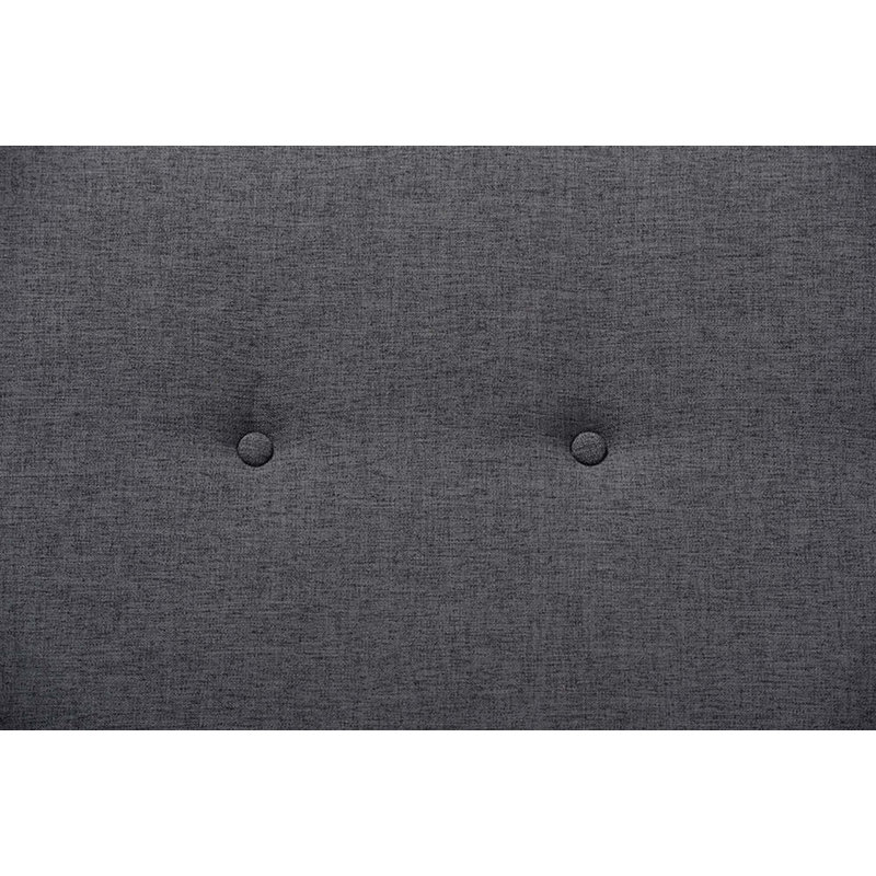 Maddison Polyester Upholstered Bench, Dark Gray
