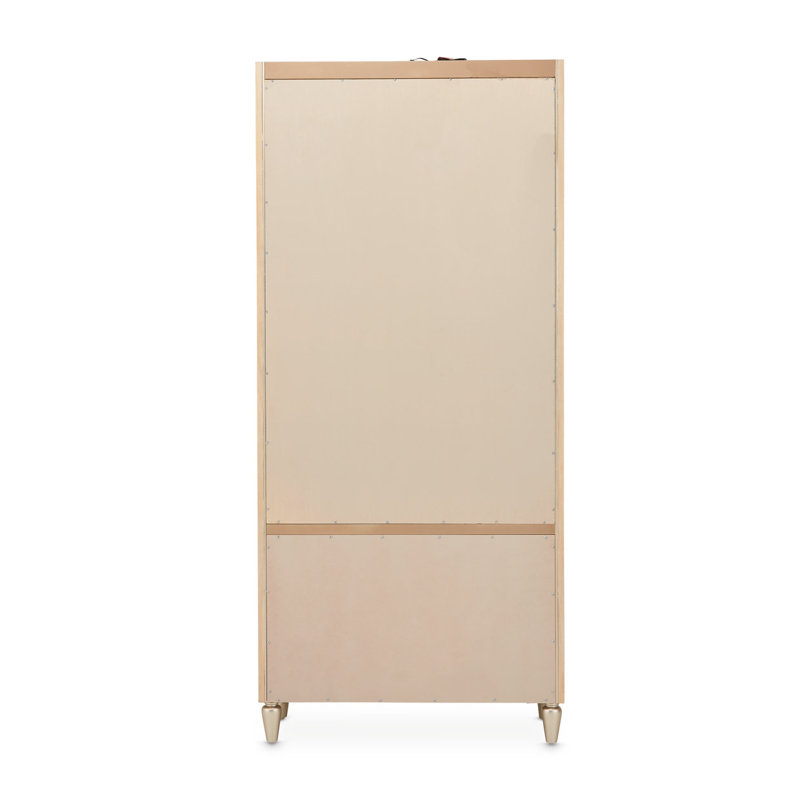 Villa Cherie Display Cabinet with LED Lighting, Caramel