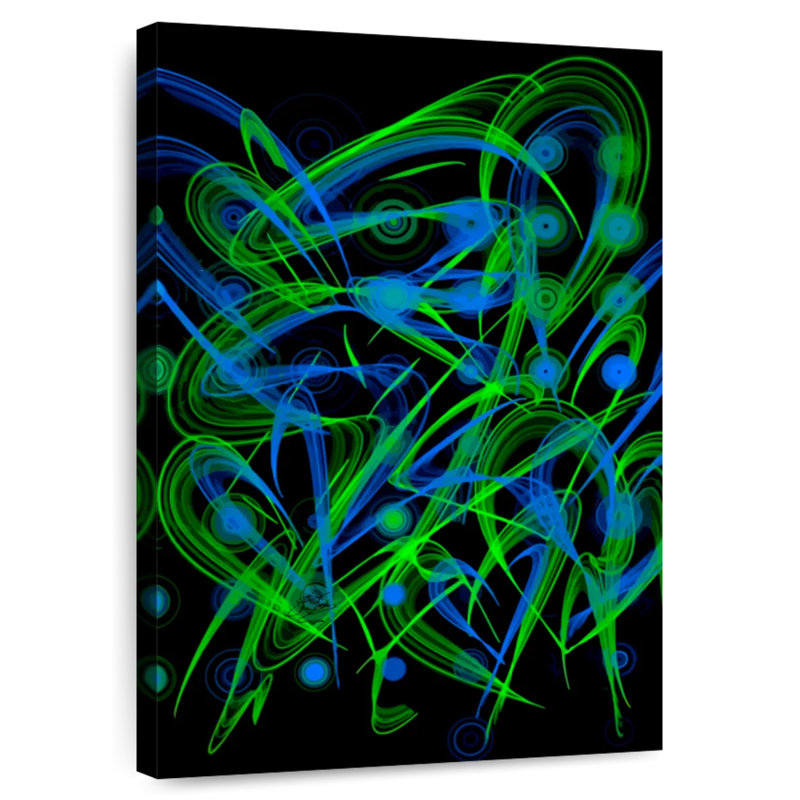 Avery Neon Peacocks, 51" H x 34" W