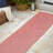 Longe Modern Minimalist Radius Corner Solid Light Rose Indoor/Outdoor Rug-14885317