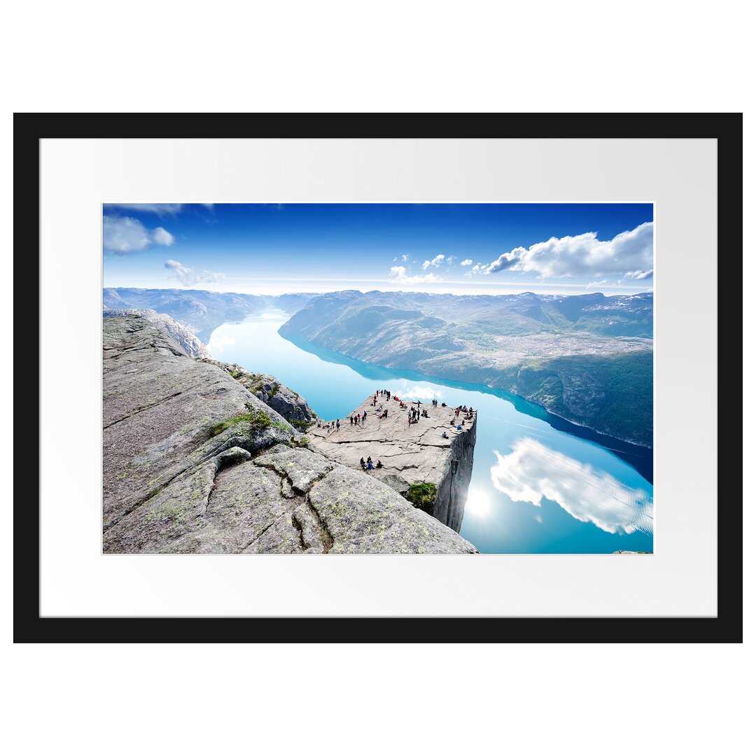 Gerahmtes Poster Preikestolen Lysefjord Norwegen