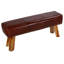 Repose-pieds banc 100% cuir véritable Lika, brun