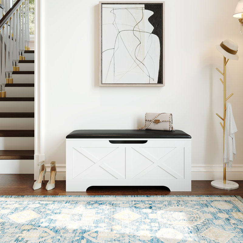 Banc de rangement 39 po Modern Farmhouse
