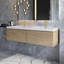 Meuble-lavabo mural moderne à rayures avec lavabo et tiroir à fermeture en douceur-901859951