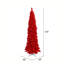 Vickerman Flocked Red Pencil Fir Artificial Christ Artificial Fir Christmas Tree-195978554