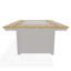 36" x 54" Rustic Polymer Fire Table with Propane Shelf-380258341