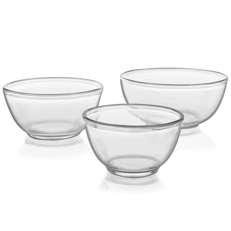 Ensemble de bols à mélanger en verre 3 pièces Libbey Baker's Basics