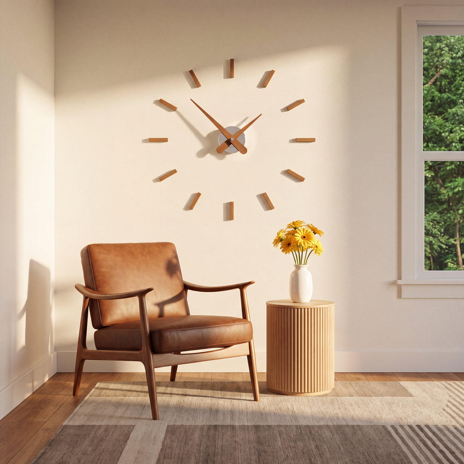 Sunset Wall Clock, Brown