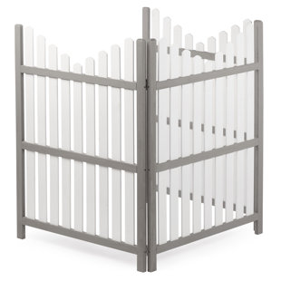 Écran de clôture pour climatiseur extérieur à 3 panneaux, clôture d'intimité en bois à l'extérieur, l 40 po x H 56 po