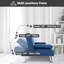 Canapé-lit futon avec accoudoirs, porte-gobelets et fonction inclinable, idéal pour les salons confortables-647294866