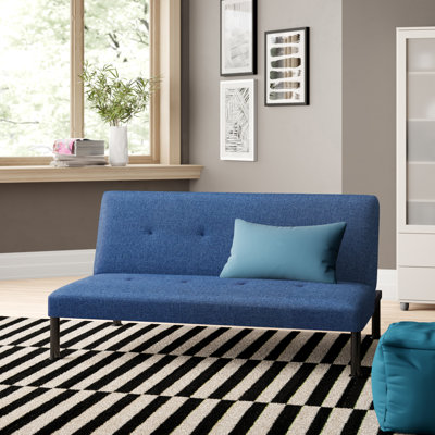 Iselys Twin 64" Wide Tight Back Convertible Sofa by Ebern Designs