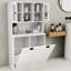 Armoire à linge blanche avec fabrication stable et trieur de style 2 sacs réglables amovibles-1690259689