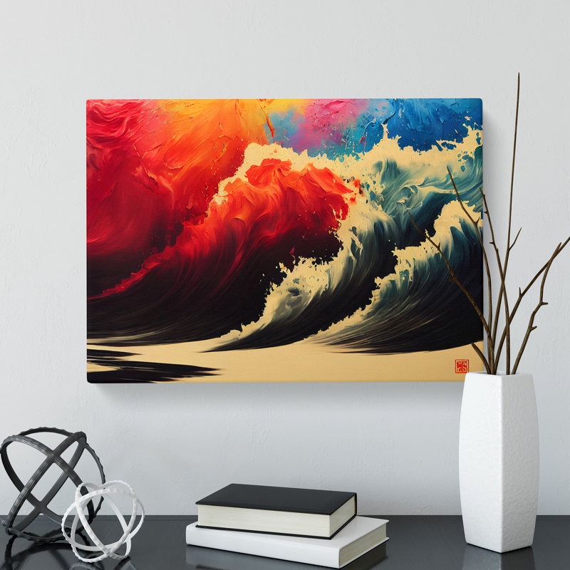 Colourful Wave Vol.3 - Wrapped Canvas, 35cm H x 50cm W x 3cm D