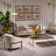 Lisbon Bouclé Sofa - Oyster/Matte Bronze