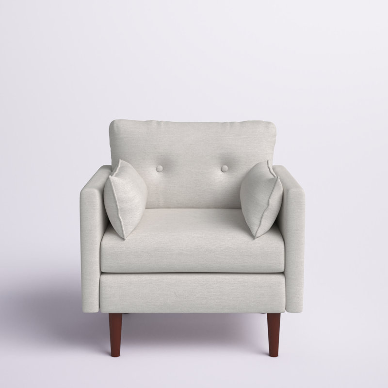 Upholstered Club Chair, Beige