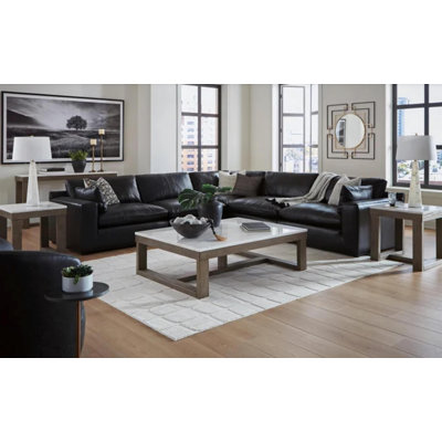 Ammalu Genuine Leather Sectional 