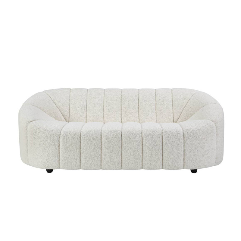 Osmash White Teddy Sherpa Sofa