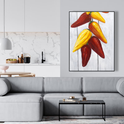 Rope of Chili Peppers - Art contemporain sur toile pour la maison