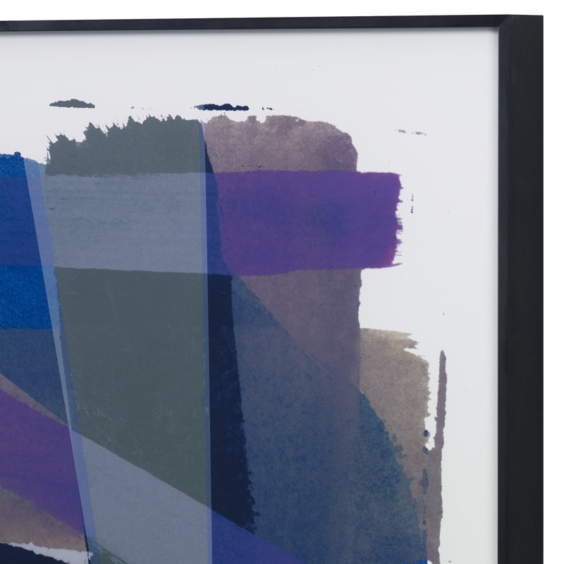 Vivacious Abstract Framed Prints Set with Black Metal Frame